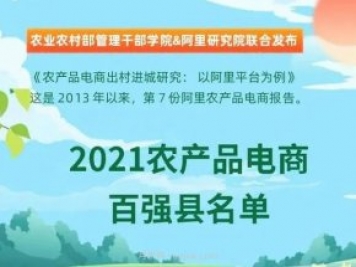 潮州饒平入選！阿里公布農(nóng)產(chǎn)品電商百強縣！