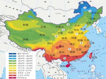 中國耐寒區(qū)位圖，養(yǎng)護月季對號入座
